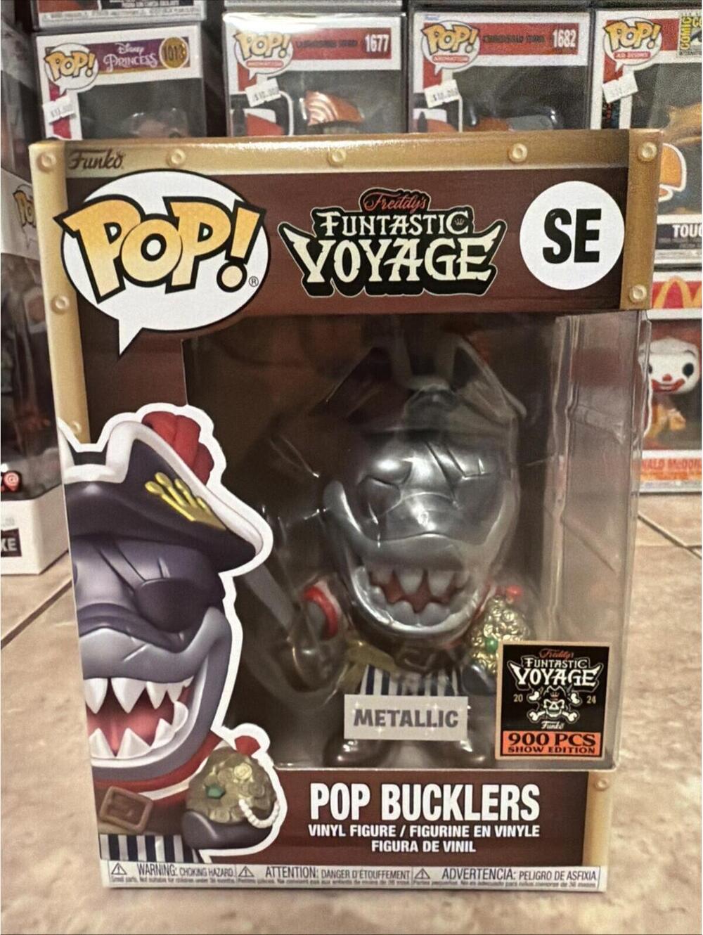 Funko Freddy Funtastic Voyage Pop Bucklers Metallic Mascot. LE 900 w/Protector